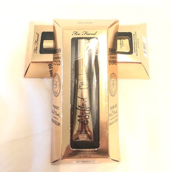 💋Too Faced Glamorous Gold liquified lip gloss, - Picture 3 of 8